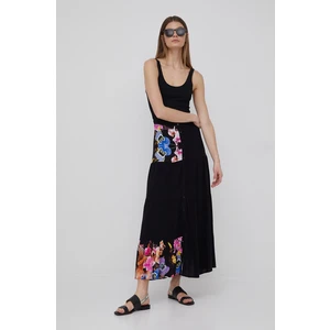 Black Desigual Le Mans Maxi Skirt - Ladies
