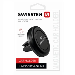 Magnetický držák do ventilace auta Swissten S-Grip AV-M4, černý