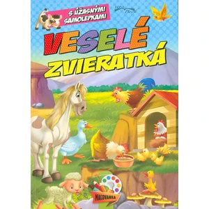 Maľovanka Veselé zvieratká so samolepkami [Papírenské zboží]