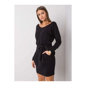 RUE PARIS Black sweatshirt dress