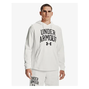 Under Armour RIVAL TERRY COLLEGIATE HD Pánská mikina 1361462-112 Onyx White XXL