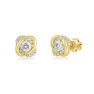 Cutie Jewellery Prekrásne kôstkové náušnice zo žltého zlata Z9001-3263-30-10-X-1