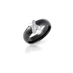 Modesi Čierny keramický prsteň QJRQY6157KL 54 mm