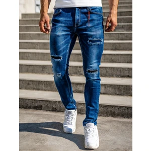 Tmavě modré pánské džíny slim fit Bolf 80033W0