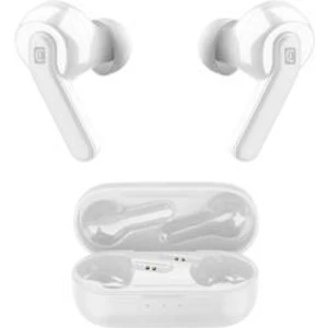 Bluetooth® Hi-Fi náhlavní sada In Ear Stereo Cellularline BTSHEERTWSW, bílá