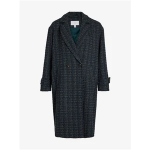 Women's Dark Green Plaid Coat VILA Vijay - Women
