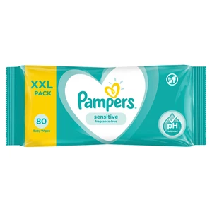 Pampers Sensitive XXL vlhčené čistiace obrúsky pre deti pre citlivú pokožku 80 ks