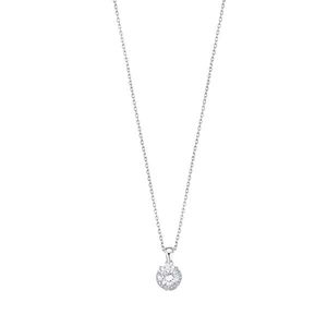Lotus Silver Elegantný strieborný náhrdelník s čírymi zirkónmi LP3104-1 / 1 (retiazka, prívesok)