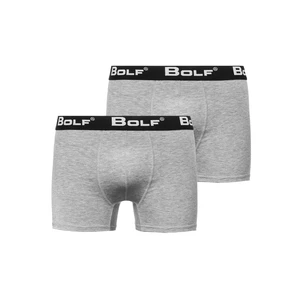 Šedé pánské boxerky Bolf 0953-2P 2 PACK