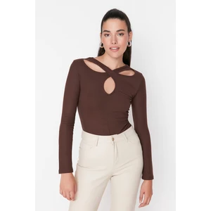 Trendyol Bodysuit - Brown - Slim fit