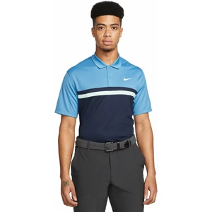 Nike Dri-Fit Victory Color-Blocked Mens Polo Shirt Dutch Blue/Obsidian/Mint Foam/White S