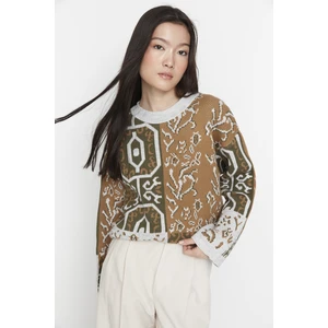Trendyol Sweater - Brown - Regular fit