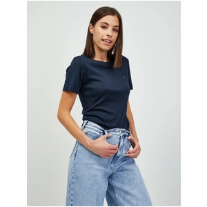 Dark blue women's basic T-shirt Tommy Hilfiger - Women