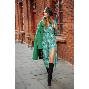 Light green floral dress with fly