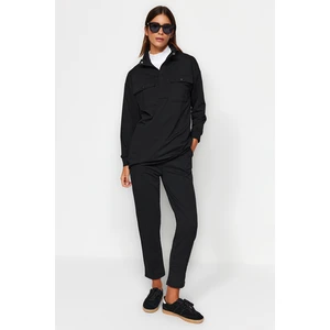 Trendyol Black Pocket Detailed Knitted Tracksuit Set