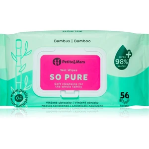 12x PETITE&MARS Obrúsky vlhčené SO PURE bambusové bioodbúrateľné 56 ks (720 ks)