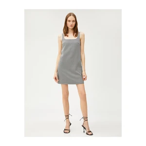 Koton Strapless Mini Dress Square Collar