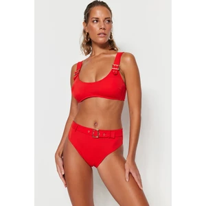 Trendyol Red Bralette Accessorized Bikini Top