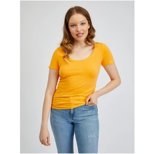 Oranžové dámské basic tričko ORSAY - Dámské