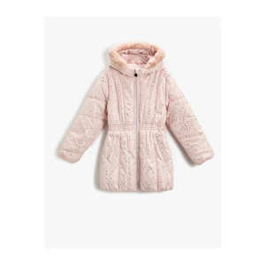 Koton Shimmer Long Down Jacket with Plush Lined.