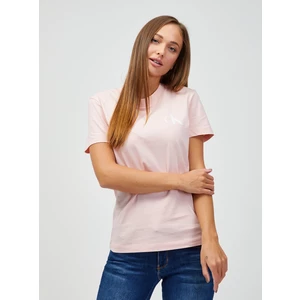 Světle růžové dámské tričko Calvin Klein Jeans - Dámské