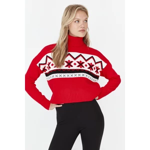 Trendyol Sweater - Red - Slim fit