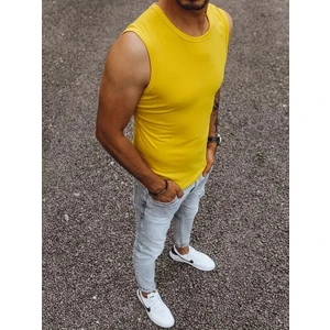 Men's tank top without print yellow Dstreet
