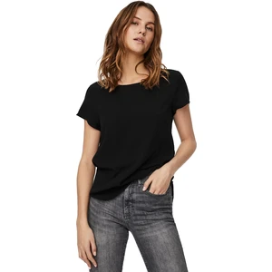 Vero Moda Dámské triko VMBECCA Regular Fit 10248152 Black XS