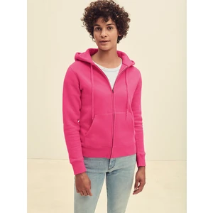 Pink Zippered Sweatshirt Fruit Of The Loom