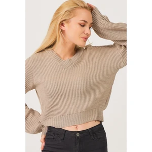 Z3034 DEWBERRY WOMEN'S V COLLAR SWEATER-VIZON