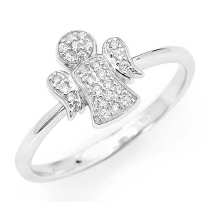 Amen Originální stříbrný prsten se zirkony Angels RA 50 mm