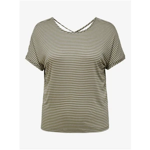 Green Striped T-Shirt ONLY CARMAKOMA Allie - Women