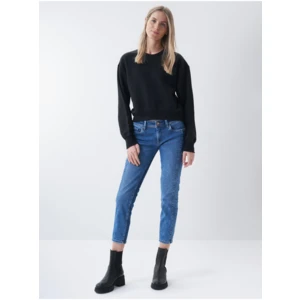 Modré dámské zkrácené skinny fit džíny Salsa Jeans - Dámské