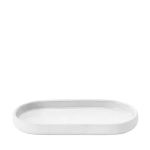 Biela keramická nádoba na mydlo Blomus, 19 x 10 cm