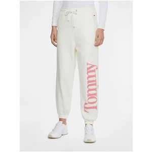 Tommy Jeans Women's Cream Sweatpants - Women