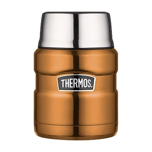 Thermos Style Termoska na jídlo se skládací lžící a šálkem - měděná 470 ml