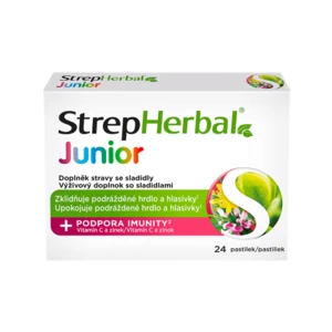 Strepherbal Junior s Vit.C a Zinkom 24 pastiliek