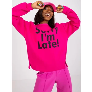 Fuchsia jersey blouse with Francis arms