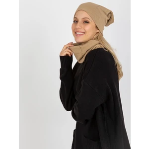 Women's camel winter set with inscription