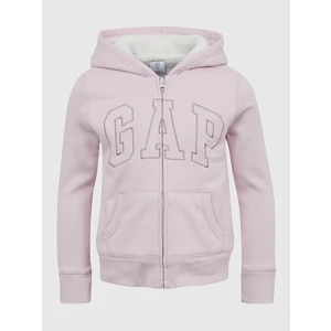 GAP Dětská zateplená mikina s logem - Holky