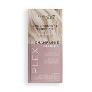 Revolution Haircare Plex Bond Restore Kit sada pre zvýraznenie farby vlasov odtieň Champagne Blonde