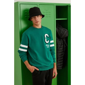Koton Sweatshirt - Green - Relaxed fit