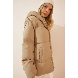Happiness İstanbul Coat - Beige - Puffer