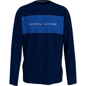 Tmavě modré pánské tričko s dlouhým rukávem Tommy Hilfiger - Pánské
