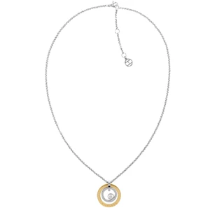 Tommy Hilfiger Luxusní ocelový náhrdelník s bicolor přívěskem 2780538