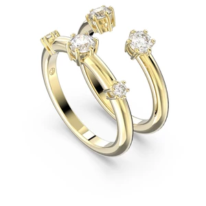 Swarovski Sada dvou pozlacených prstenů Constella 5640967 58 mm