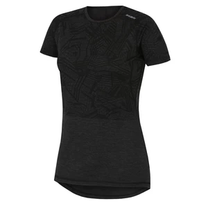 Women's thermal T-shirt HUSKY Merino black