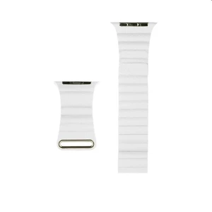 Koženkový řemínek COTEetCI Leather Back Loop Band pro Apple Watch 42/44mm, bílá