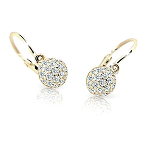 Cutie Jewellery Zlaté detské náušnice C2150-10-X-1 modrá