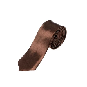 Hnědá pánská elegantní kravata Bolf K001